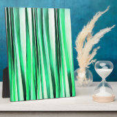Türkis-Ruhe-Stripy Muster Fotoplatte (Seite)