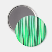 Türkis-Ruhe-Stripy Muster Magnet (Vorderseite/Rückseite)