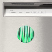 Türkis-Ruhe-Stripy Muster Magnet (In Situ (Geschirrspüler))