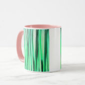 Türkis-Ruhe-Stripy Muster Tasse (Vorderseite Links)