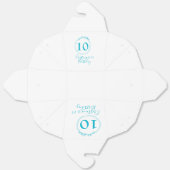 Türkis. Runder Glitzer 10. Geburtstag kühl Geschenkschachtel (Ungefaltet)