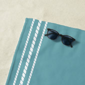 Türkis Rustic Crab Personalisiertes Shopping House Strandtuch (Beispiel)