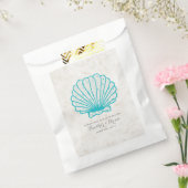 Türkis Rustic Seashell Wedding Geschenktütchen (Versiegelt)