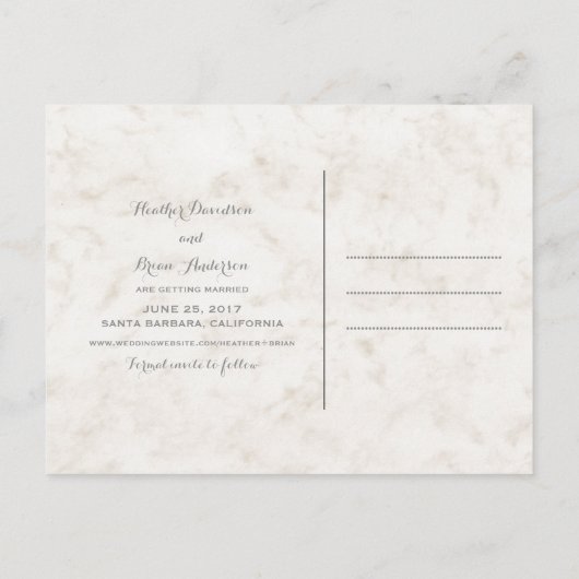 Türkis Rustikale Seashell Save the Date Postkarte (Rückseite)