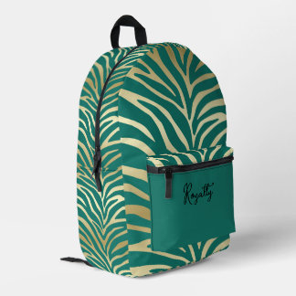 Türkis Safari Print Bedruckter Rucksack