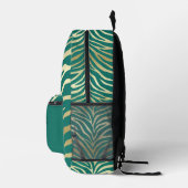 Türkis Safari Print Bedruckter Rucksack (Rechts)