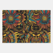 Türkis-saftig "Aztec Dream" Elegante Wanderung Pap Geschenkpapier Set (Vorderseite)
