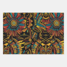 Türkis-saftig "Aztec Dream" Elegante Wanderung Pap Geschenkpapier Set