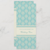 Türkis-SahneEhegelübde-Erneuerungs-Einladungen Einladung (Vorne/Hinten)