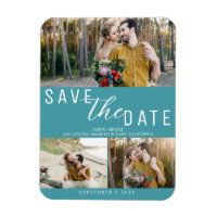 Türkis Save the Date Hochzeit 3 Fotos