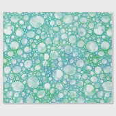 Türkis-Schaumpapier| Meeresblasen Geschenkpapier (Flach)