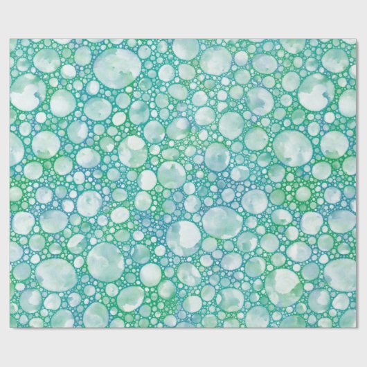 Türkis-Schaumpapier| Meeresblasen Geschenkpapier (Flach)