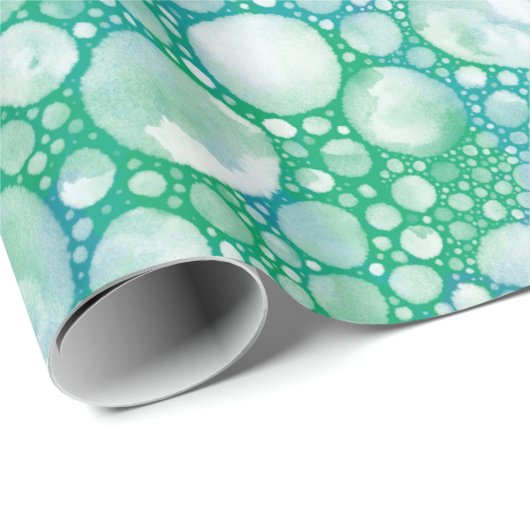 Türkis-Schaumpapier| Meeresblasen Geschenkpapier (Rolleneckpunkt)
