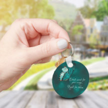 Türkis-Schmetterling-Schlüsselanhänger