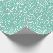 Türkis-Schmetterlings-Packpapier Geschenkpapier (Ecke)