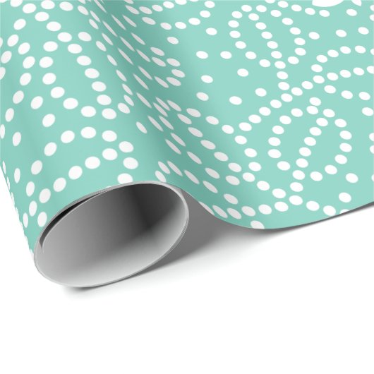 Türkis-Schmetterlings-Packpapier Geschenkpapier (Rolleneckpunkt)