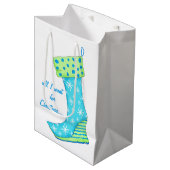 Türkis-Schuh-Liebhaber aller will ich Mittlere Geschenktüte (Vorderseite Schrägansicht)