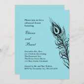 Türkis Schütteln Sie Ihren Schwanz Feathers Rehear Einladung (Vorne/Hinten)