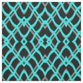 Türkis, Schwarz und Grau geometrisch Stoff (Muster)
