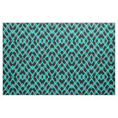 Türkis, Schwarz und Grau geometrisch Stoff (Fat Quarter (45,7 x 55,9 cm))