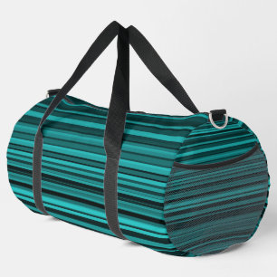 Türkis Schwarze Streifen Groß Duffle Bag