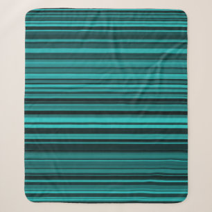 Türkis Schwarze Streifen Sherpadecke