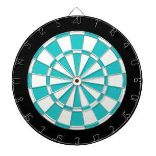 Türkis Schwarzweiss Dartscheibe