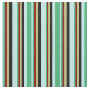 Türkis, Sea Green, Maroon, Dark Khaki und Black Stoff