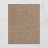 Türkis Seahors Burlap Beach Wedding Collection Begleitkarte (Rückseite)