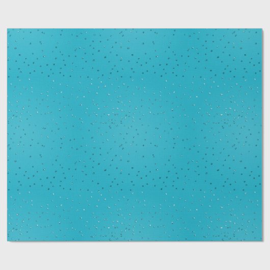 Türkis-Sequin-Look Weihnachten Geschenkpapier (Flach)