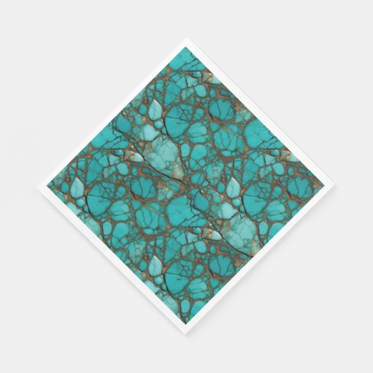Türkis Serviette (Ecke)