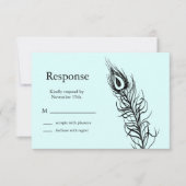 Türkis Shake deinen Schwanz Feathers UAWG RSVP Karte (Vorderseite)