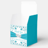 Türkis, Silberne Liebe Herz Hochzeiten Geschenkschachtel (Geöffnet)