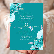 Türkis Silver Floral Wedding