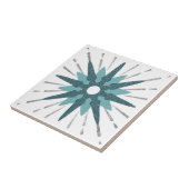 Türkis & Silver Sternexplosion Fliese (Seite)