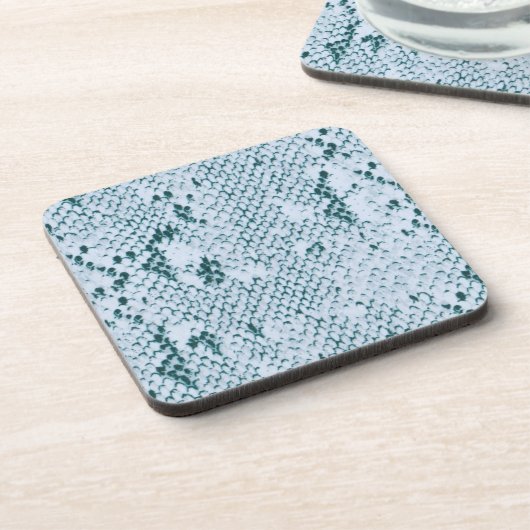 Türkis Snake Skin Getränkeuntersetzer (Linke Seite)