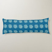 Türkis Snowflake Body Kissen (Rückseite)