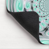 Türkis Soft Cloud Swirt Mousepad (Ecke)