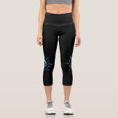 Türkis Sonne Capri Leggings (Vorderseite)