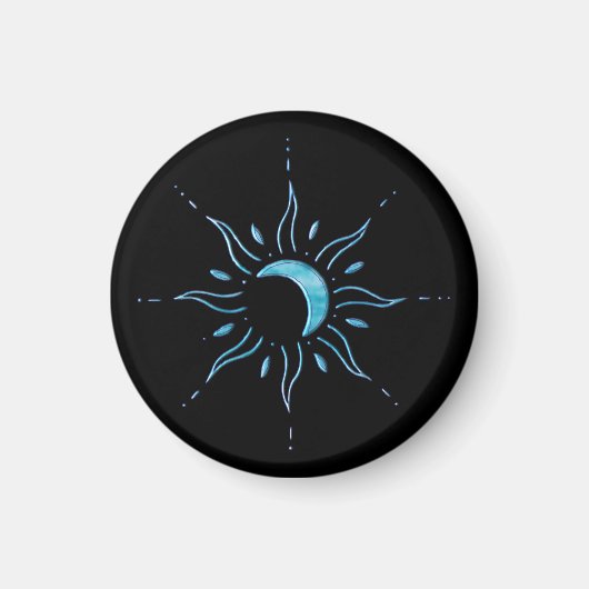 Türkis Sonne Magnet (Vorne)