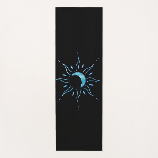 Türkis Sonne Yogamatte (Vorderseite)