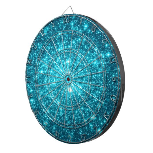 Türkis Sparkle Dartscheibe (Vorderseite rechts)