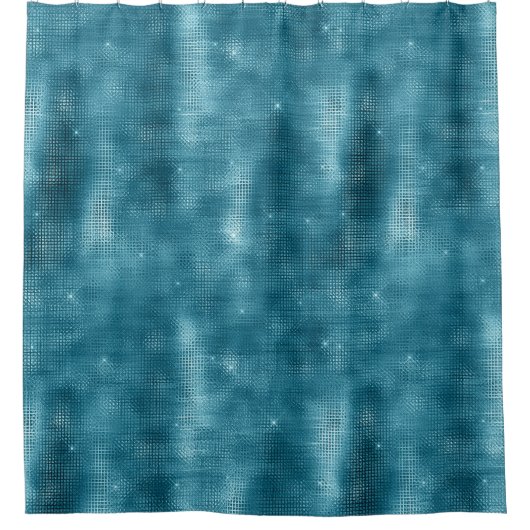 Türkis Sparkle Duschvorhang (Vorderseite)