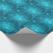Türkis Sparkle Geschenkpapier (Ecke)