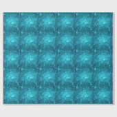 Türkis Sparkle Geschenkpapier (Flach)