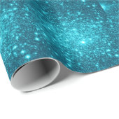 Türkis Sparkle Geschenkpapier (Rolleneckpunkt)