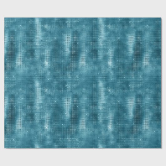 Türkis Sparkle Geschenkpapier (Flach)