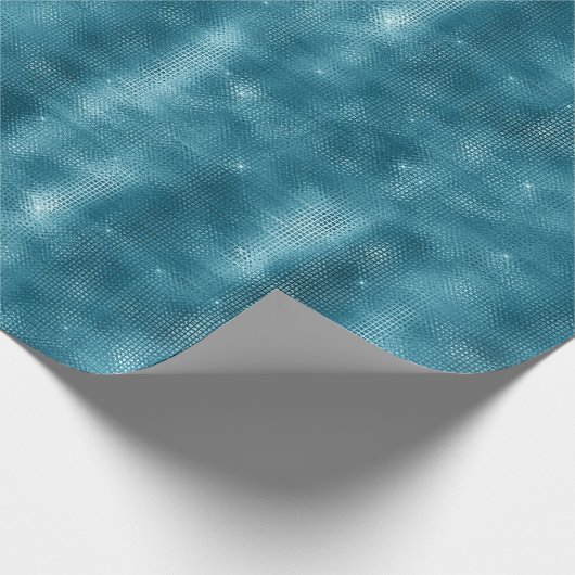 Türkis Sparkle Geschenkpapier (Ecke)
