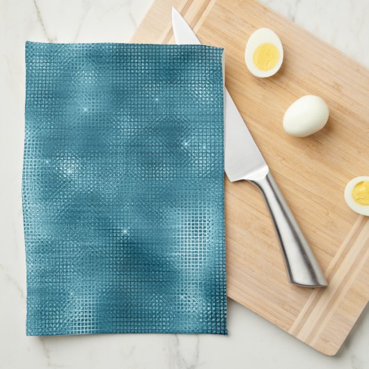 Türkis Sparkle Geschirrtuch (Viertel Falte)