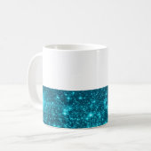 Türkis Sparkle Kaffeetasse (Vorderseite Links)